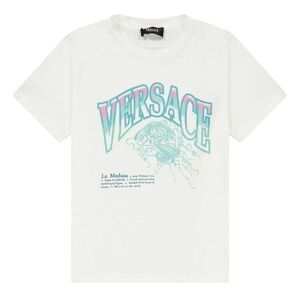 Versace Childrens/Kids Large Logo T-Shirt / White